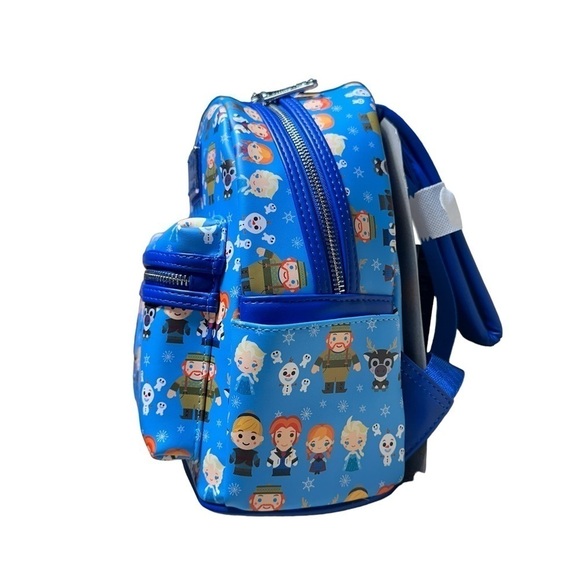 Loungefly Disney Frozen Chibi Characters AOP Mini Backpack - Picture 2 of 6